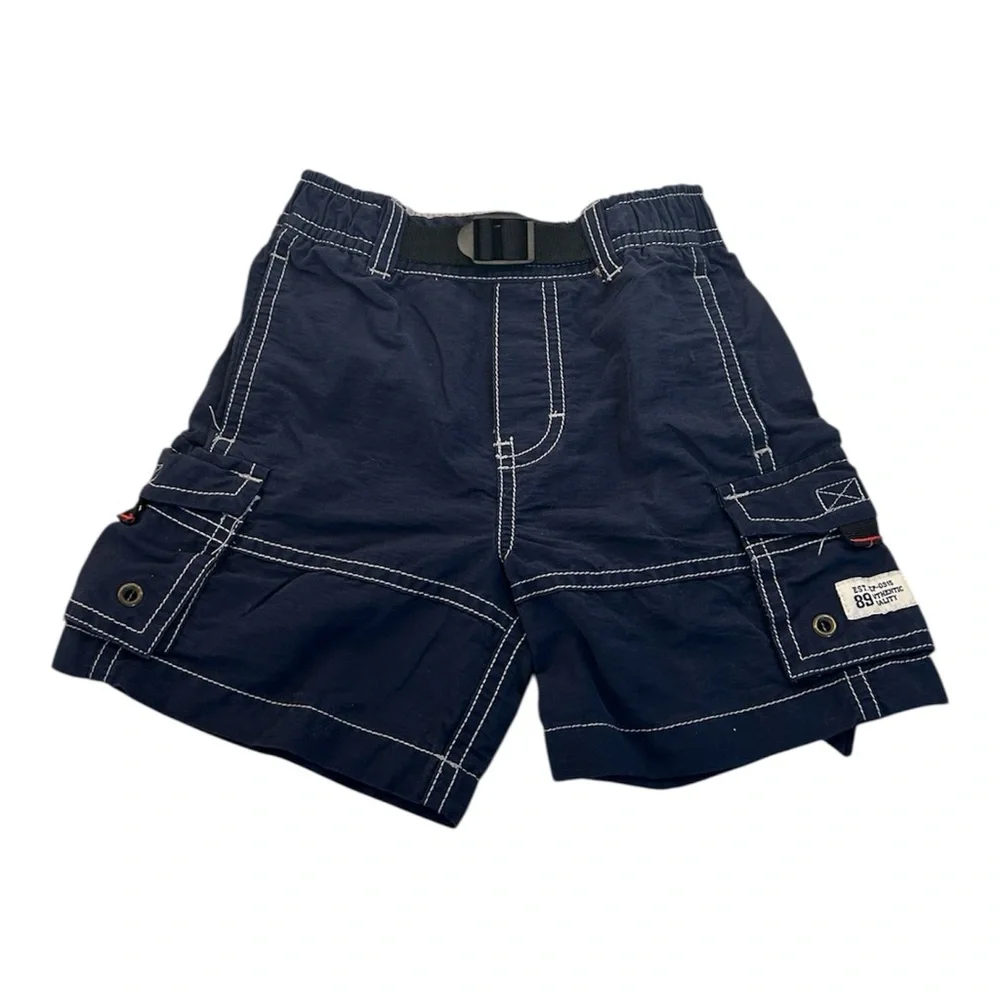 The Childrens Place Navy Blue Cargo Shorts Size‎ 6-9 Months